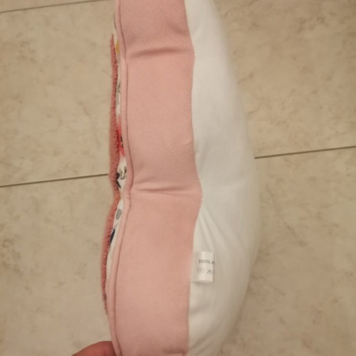 Butterfly pillow in pink and white shades