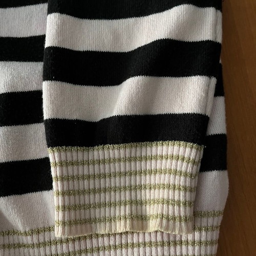 Knitted cardigan used with embroidery on back, size S, black