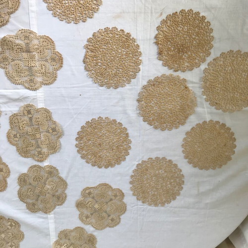 Set of 29 antique embroidered coasters used with color alterations