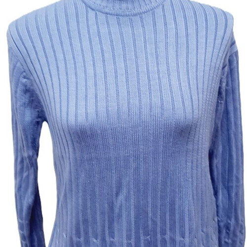 Knitted women's sweater used, purple with hand ornaments