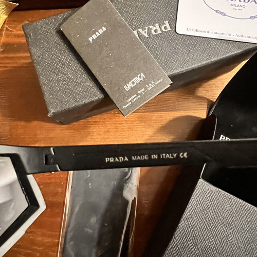 Prada Polarised Sunglasses mask used, black