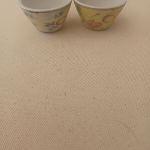 Set of 2 small ceramic egg cups like new