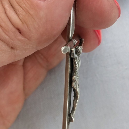 Vintage Silver Crucifix 6 cm like new