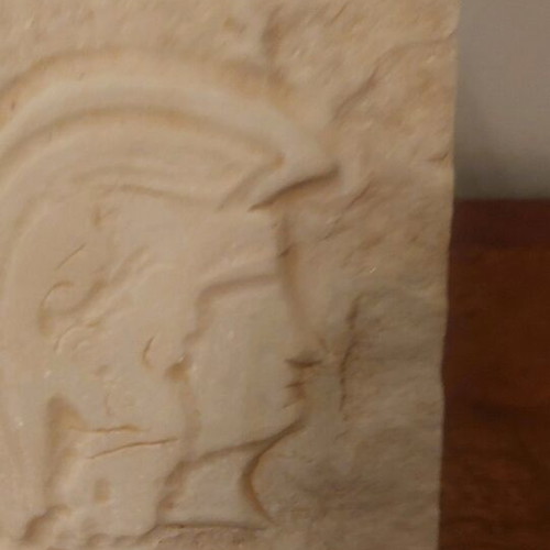 Handmade tabletop decoration from natural white marble like new