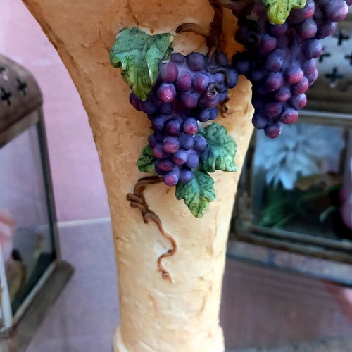 Vase used about 0.25m high with grapes decoration