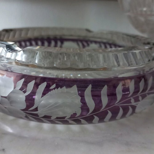 Moser crystal vase and ashtray like new