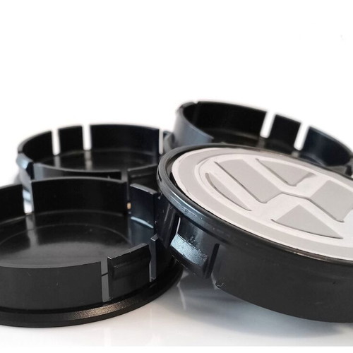 Volkswagen wheel caps 55/60mm new, black and gray