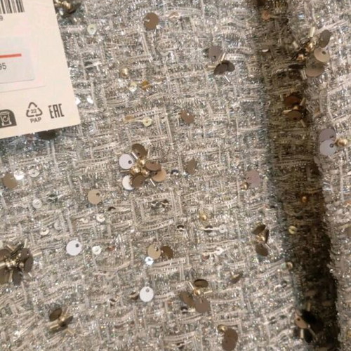 Zara jacket new with grey-silver sequins size S