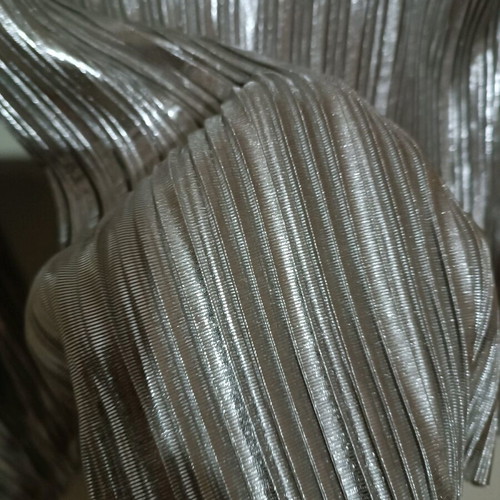 Yas pleated silver blouse new, size S