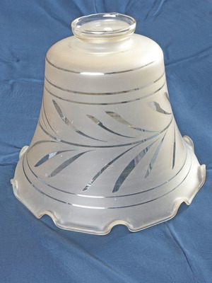 Replacement glass for lamp 5Φ new, height 15.5 cm