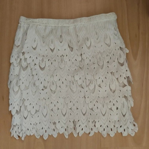 Mini lace summer skirt, beach style, size S M