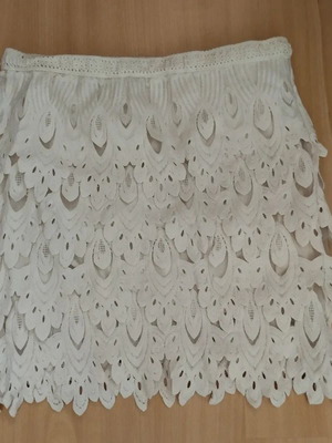 Mini lace summer skirt, beach style, size S M
