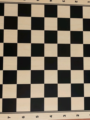 Wooden chessboard new with letters and numbers in beige/black