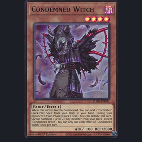 Condemned Witch Yu-Gi-Oh! card new, ultra rare