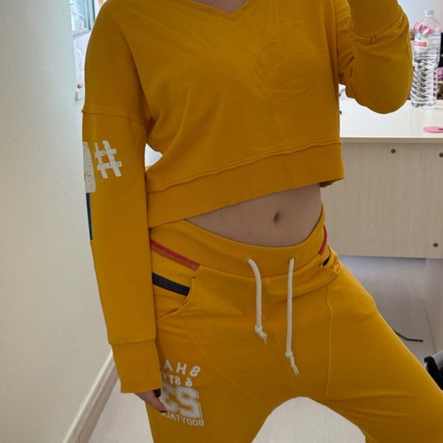 BodyTalk tracksuit set used, mustard, size Small