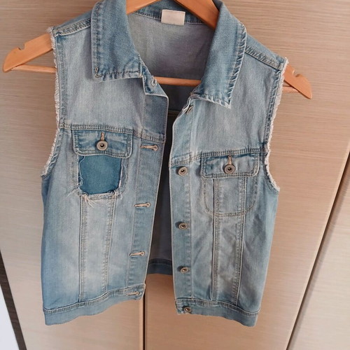 Zara sleeveless vest like new, blue, size 12-14