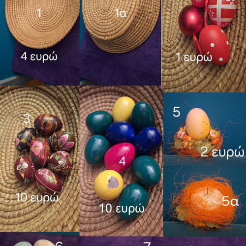 Easter set new with decorative eggs and basket