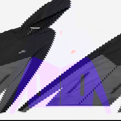 Ζακέτα Nike Tech Fleece αφόρετη 2XL μαύρο-μωβ