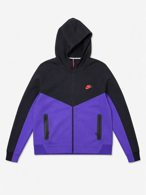 Яке Nike Tech Fleece като ново 2XL черно-лилаво