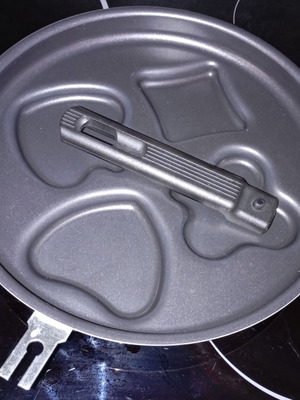 Aluminum frying pan with non-stick coating and detachable handle, 26 cm