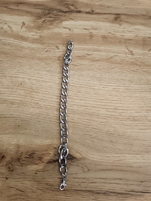Curb-link chain silver toned used