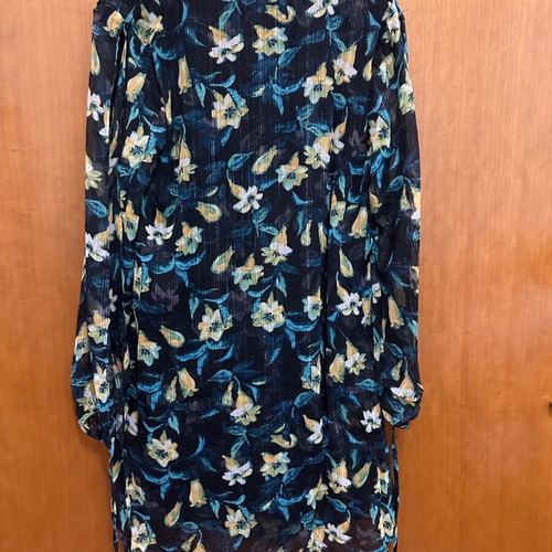 My Star Collection dress new, floral with ruffles and belt, size M