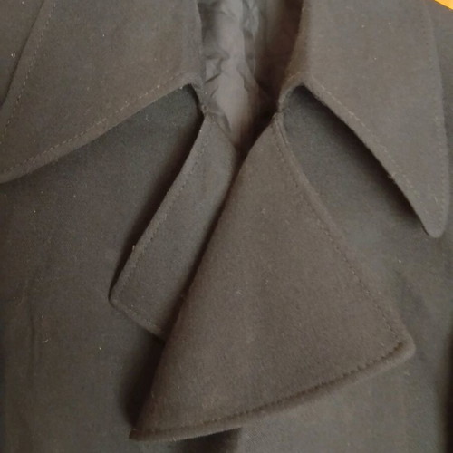 Wool trench coat long like new, size 52, black