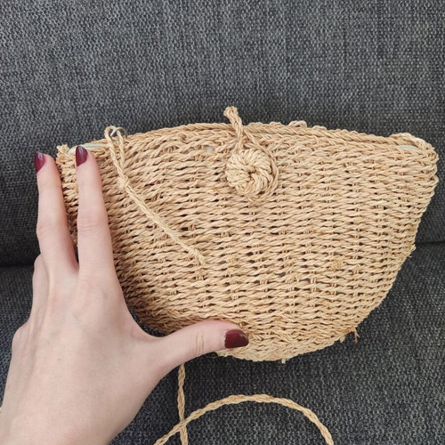 Pull & Bear straw shoulder bag, boho chic summer small