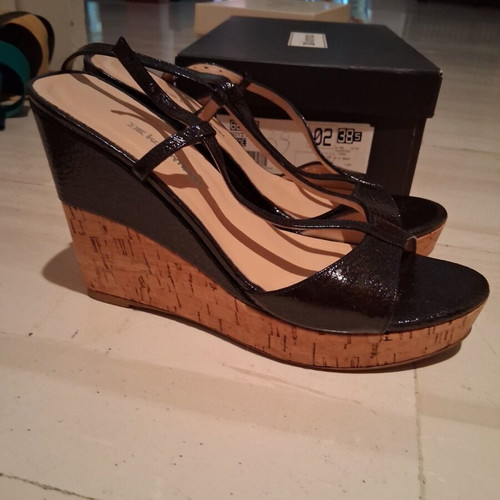Kalogirou platform sandals size 38.5 like new, black
