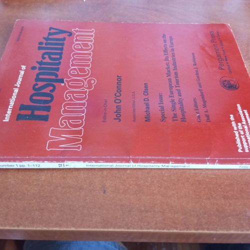 Hospitality Management Volume 12 Number 1 magazine