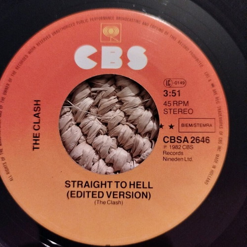 The Clash 45 RPM record used, 7-inch rock single