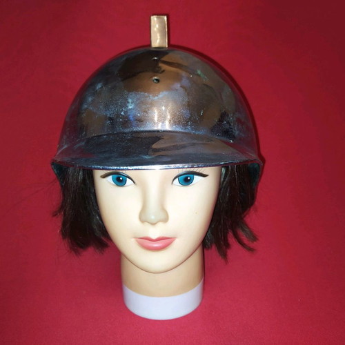 Adrian A PP and Royal Greek Gendarmerie Traffic Helmets used, 2 collectible pieces