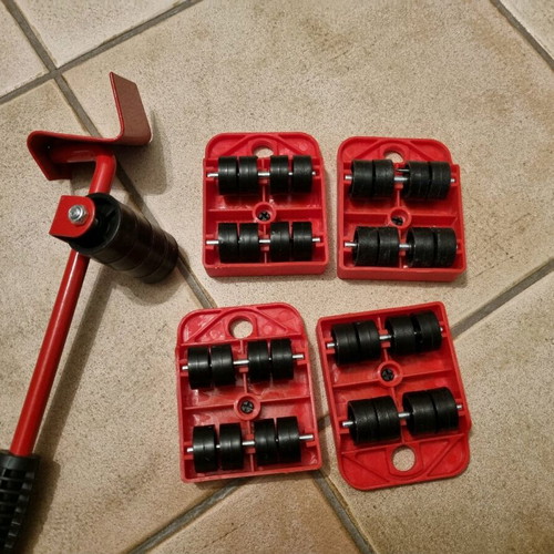 Furniture moving tool new with lifting lever and rollers