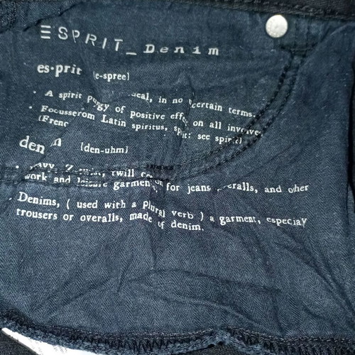 Denim short skirt with decorative zippers, black