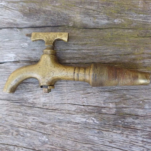 Barrel tap used, old brass