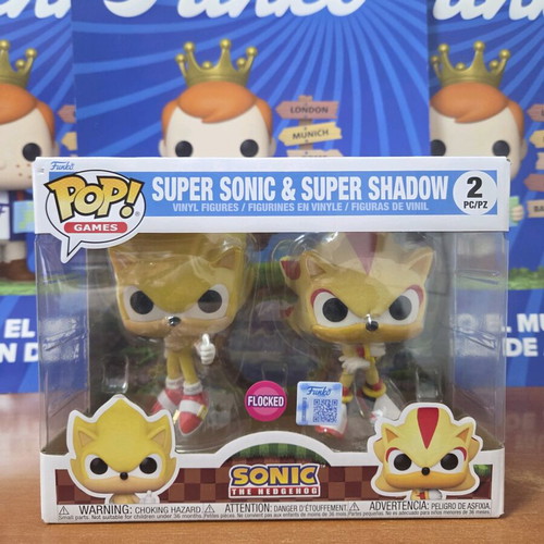 Funko Pop Games 2 Pack Super Sonic and Super Shadow like new