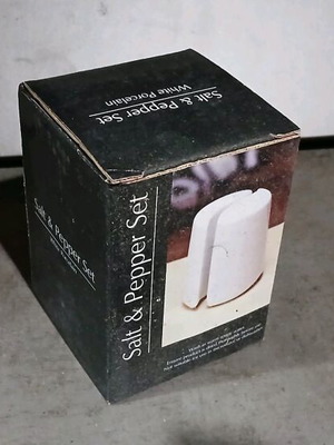 Porcelain salt shakers new in packaging