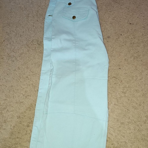 Women's turquoise jean capri size 52 new