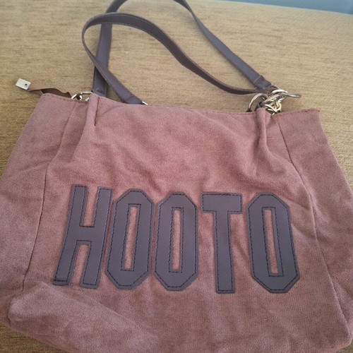 Women's shoulder bag with zipper brown like new 30-35 cm