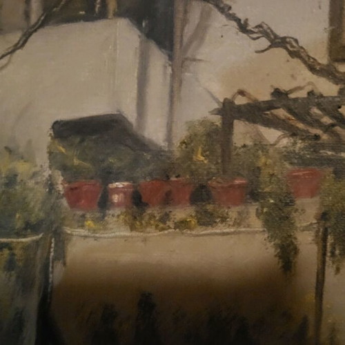 Antonarakou 85 oil painting used, wooden frame