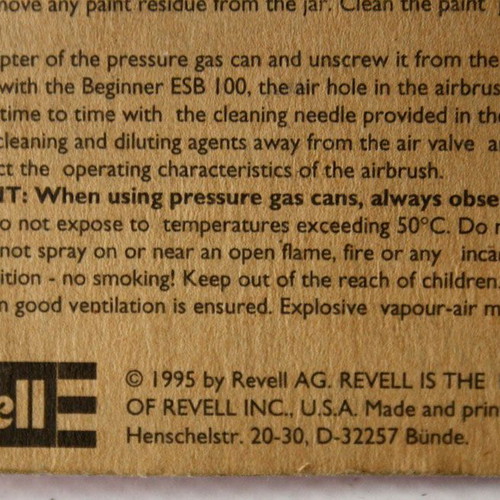 Revell Airbrush Spray Gun Set Beginner ESB 100 1995 vintage new