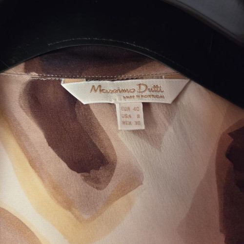 Massimo Dutti Silk Shirt Limited Edition like new, beige and brown