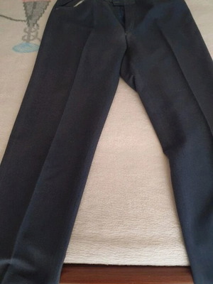 Men's fabric suit pants like new, blue, waist 98 cm