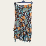 Brown printed skirt (L)