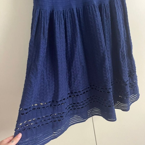 Sandro navy knit dress size L like new