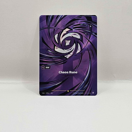 League of Legends Riftbound Vendetta Chaos Rune V.2 Showcase card