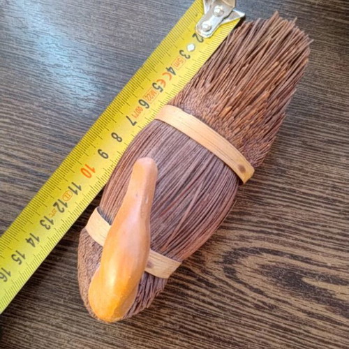 Handmade wooden duck woven from reeds, like new