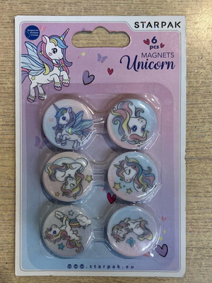 Unicorn magnets pack of 6, new