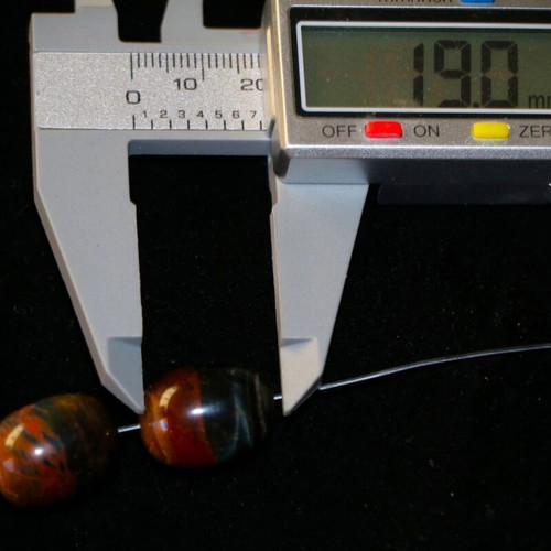 Begleri with genuine Tiger's Eye mineral and solid 925 silver, handmade, INDICO JEWELLS