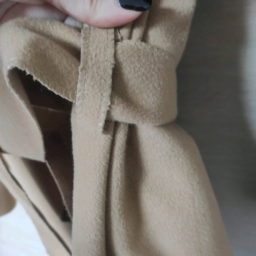 Long Italian trench coat new, camel with belt and multipurpose collar
